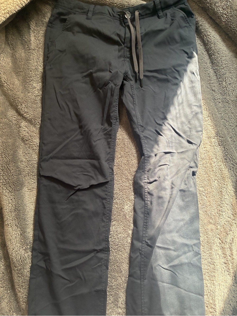 Men's Dark Gray Casual Drawstring Pants